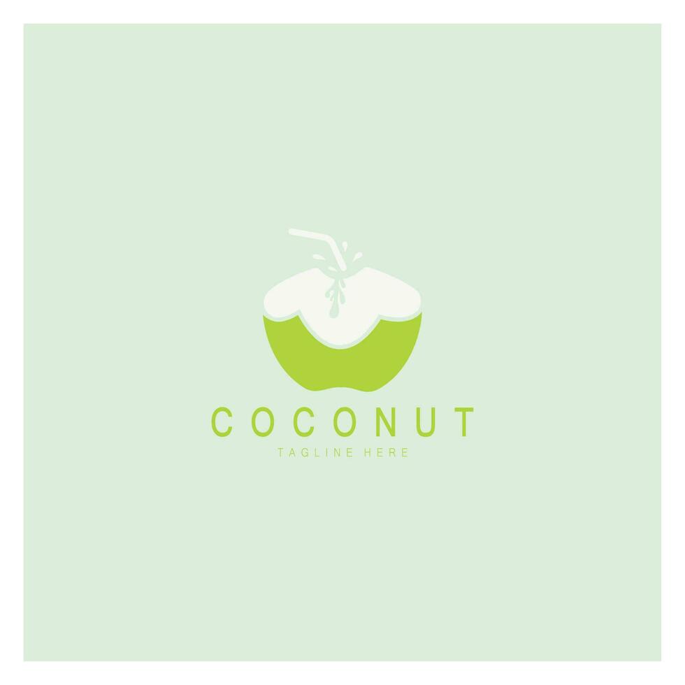 coconut logo design template illustration vector