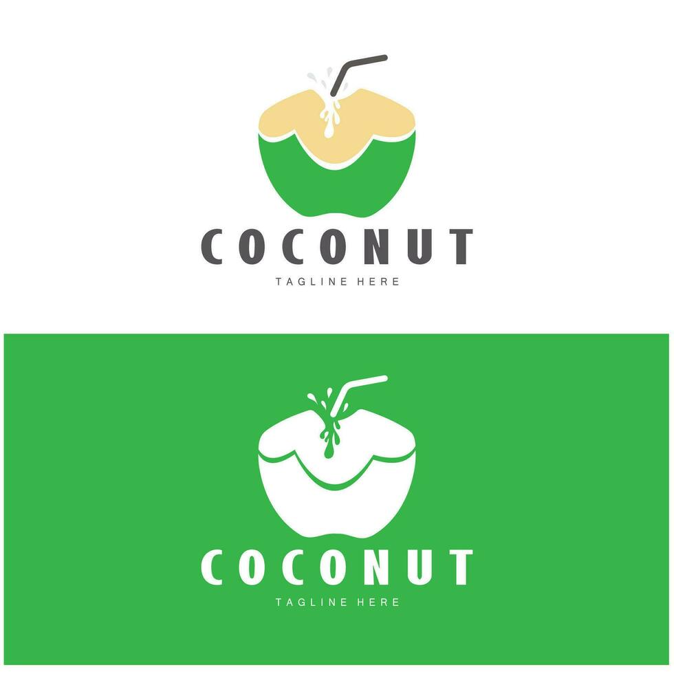 coconut logo design template illustration vector