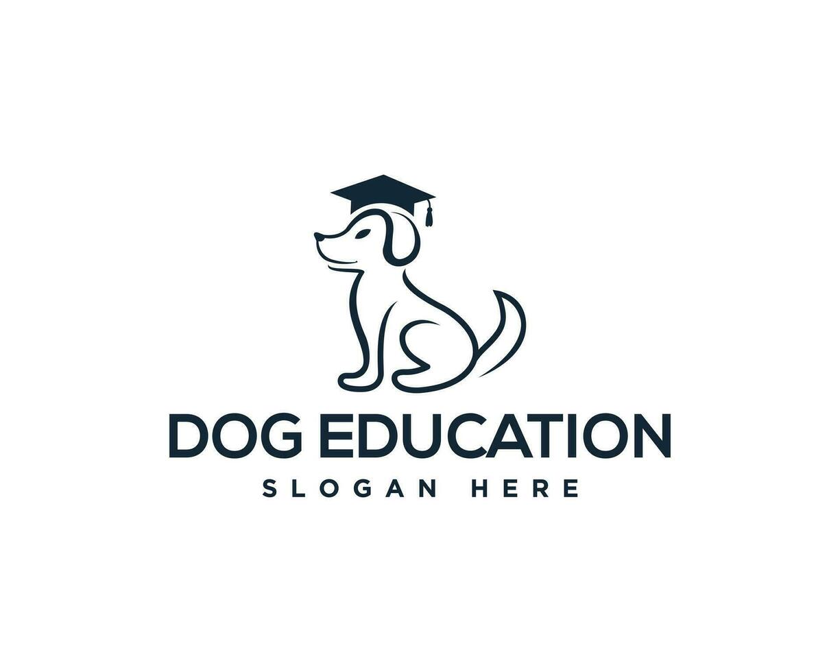 Dog School Education Icon Logo Design Vector Illustration.