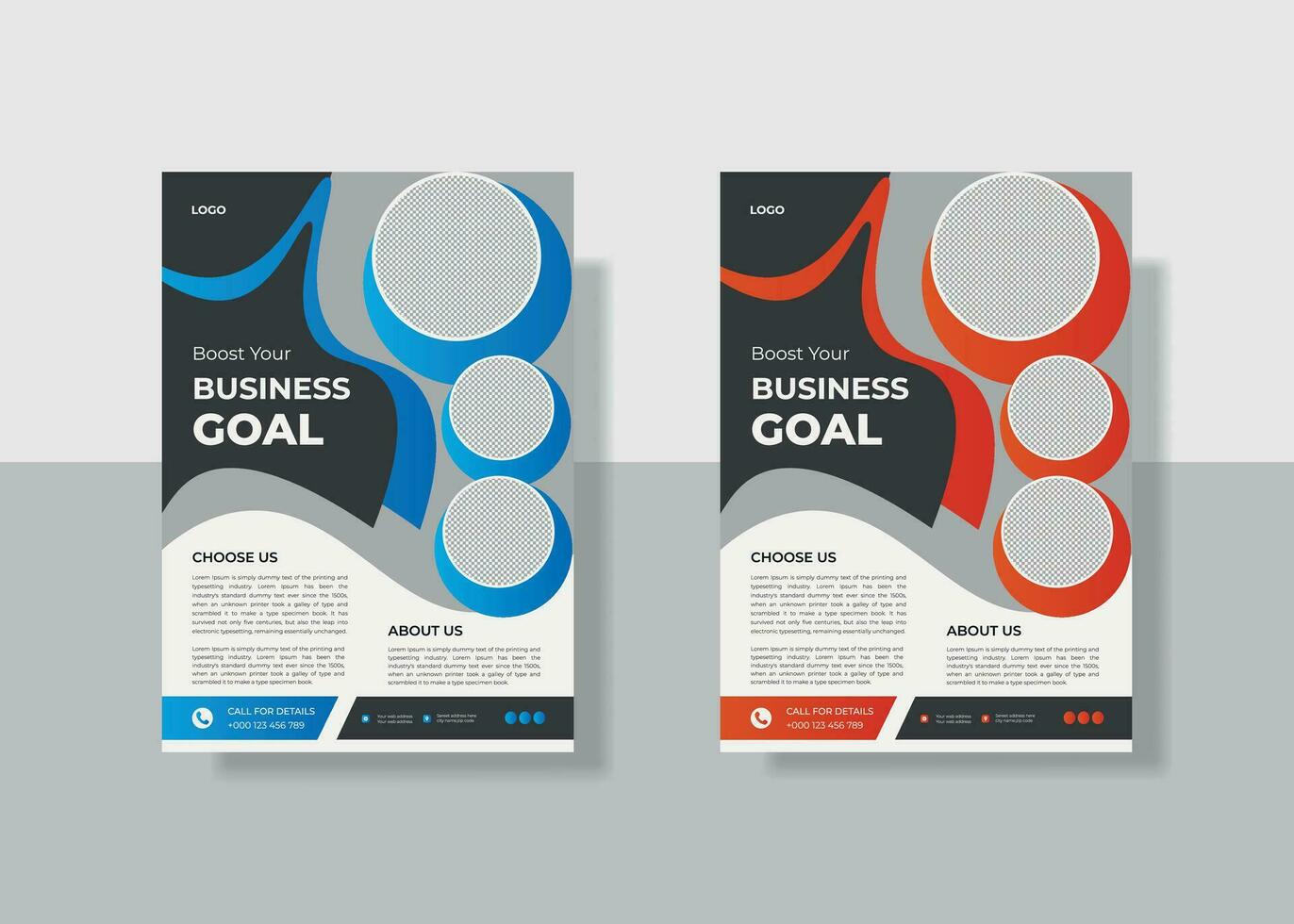 vector corporate flyer design template