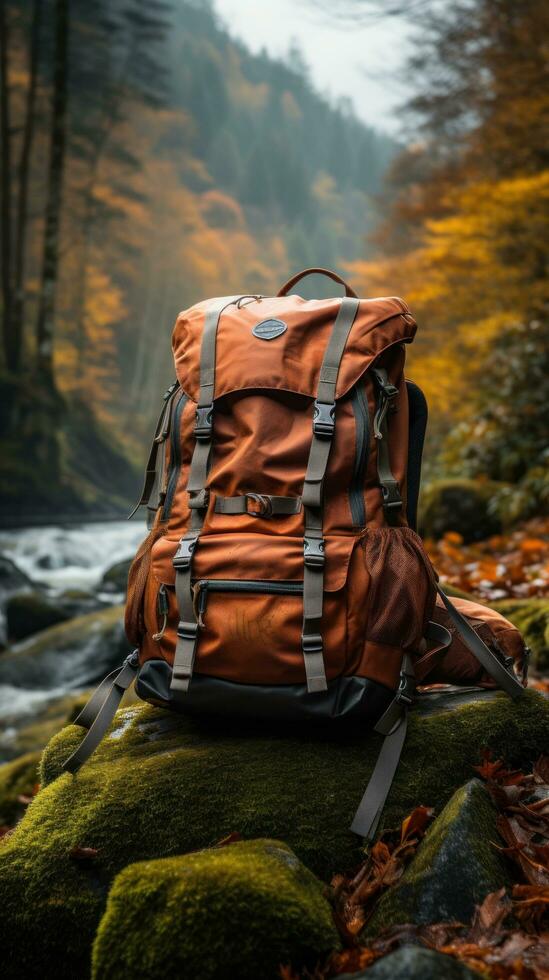 Outdoor adventures. hiking and camping gear photo