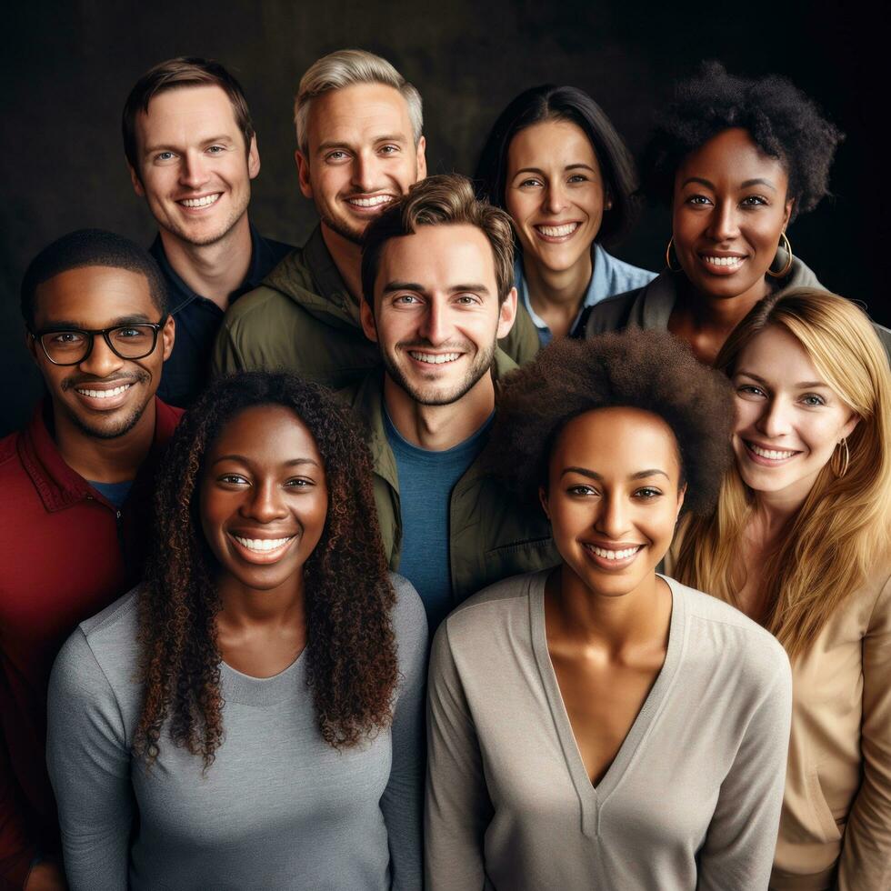 Diversity - People of all races and genders together photo