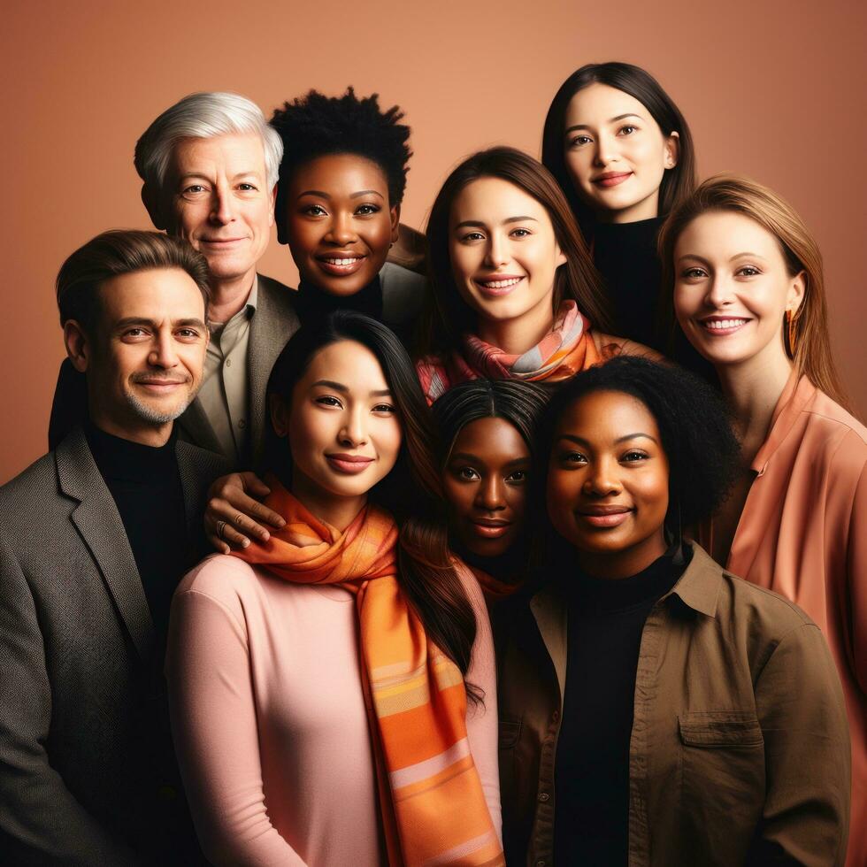 Diversity - People of all races and genders together photo