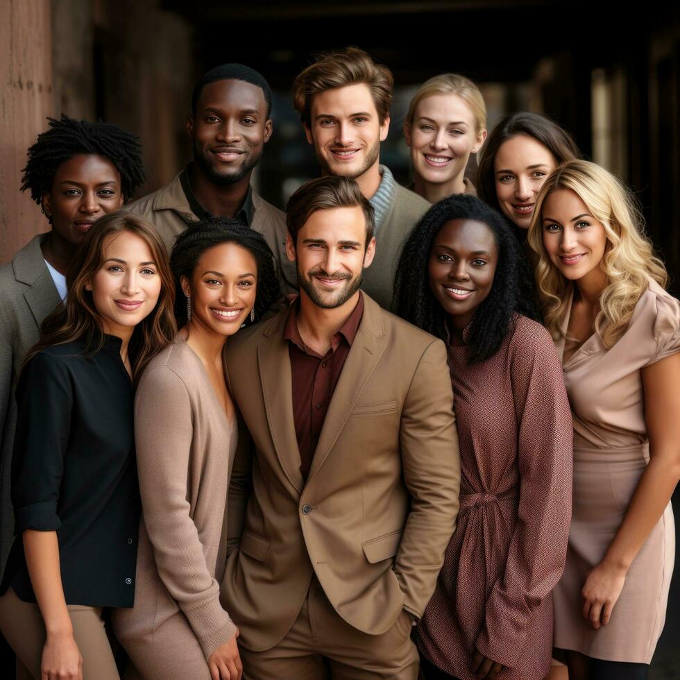 Diversity - People of all races and genders together photo