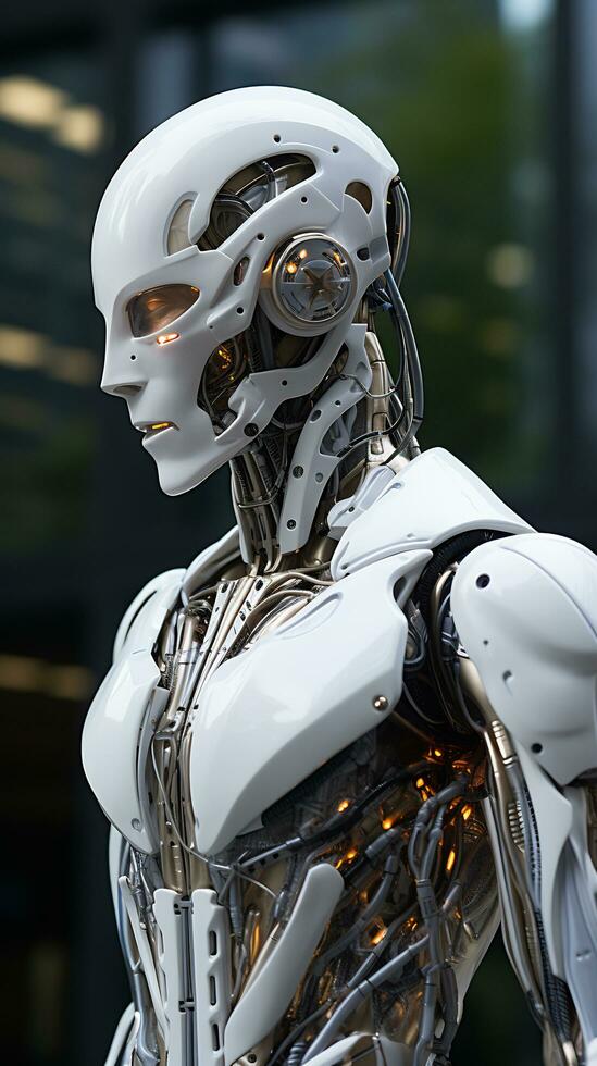 Image of humanoid robot powered by AI photo