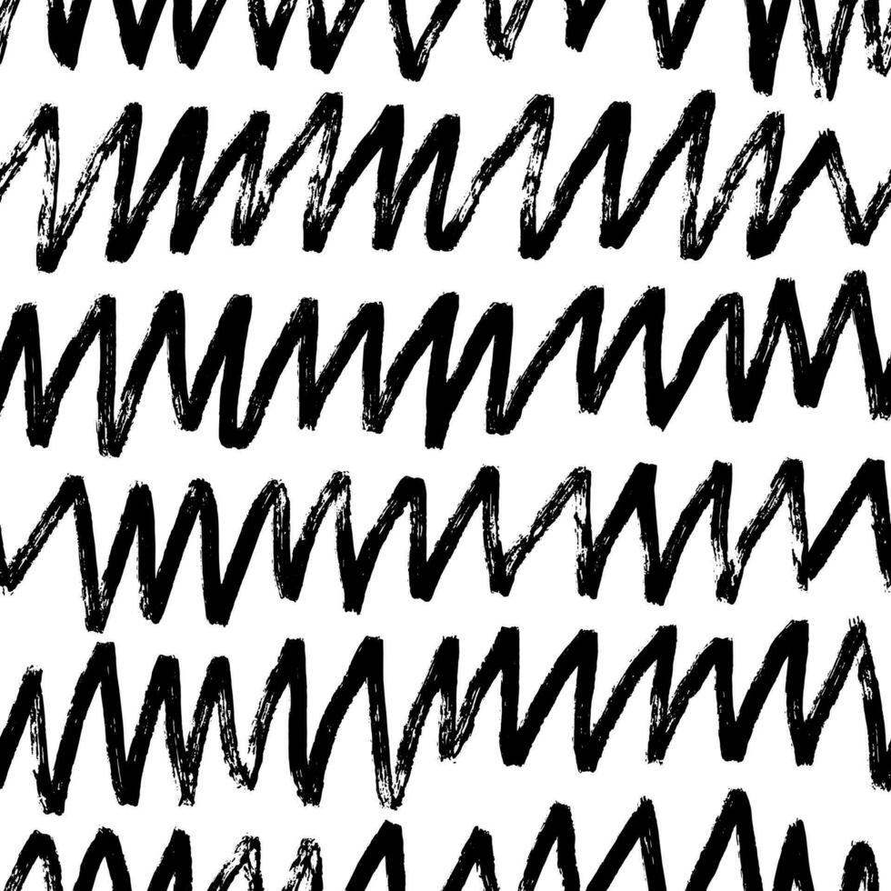 Aesthetic Contemporary printable seamless pattern with abstract line, dot, shape brush stroke in black and white colors. Boho background in minimalist style vector Illustration for wallpaper fabric