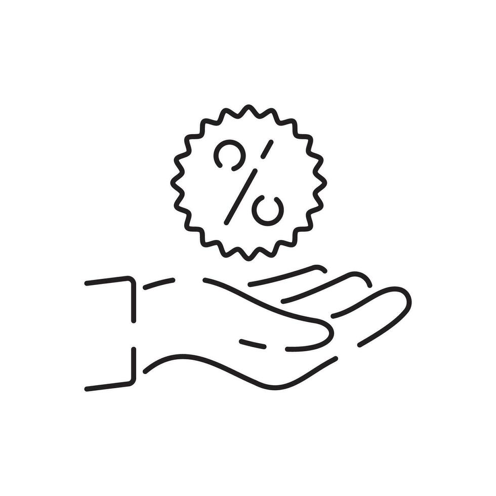 Black Friday line icon Simple Discount Related Vector Line Icons. Contains such Icons as Coupon, Ribbon with Percent Sign, Discount Code and more.