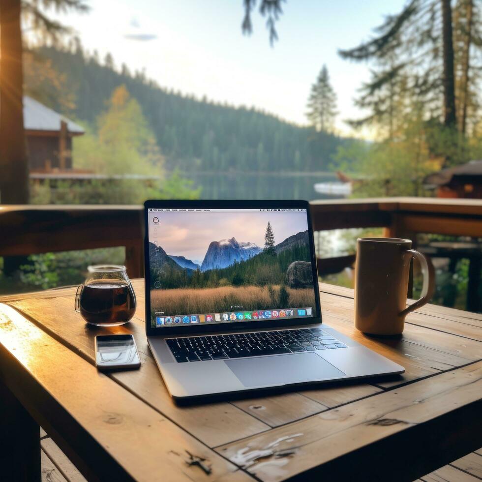 Work from home - Remote work setups and technology photo