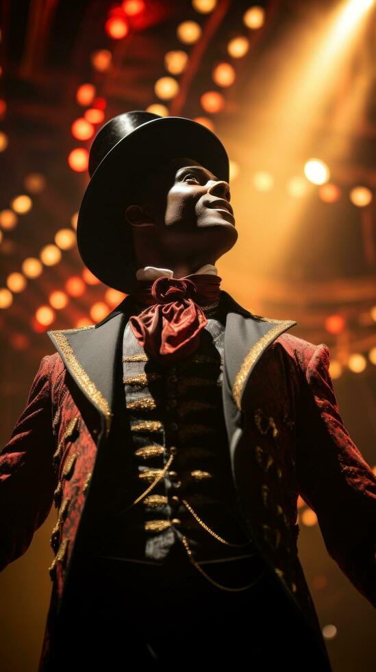 Ringmaster. Captivating leader directing the shows energ photo