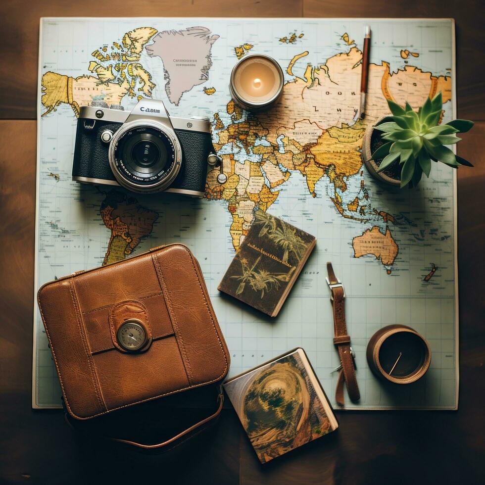 Travel inspiration. passports and luggage photo