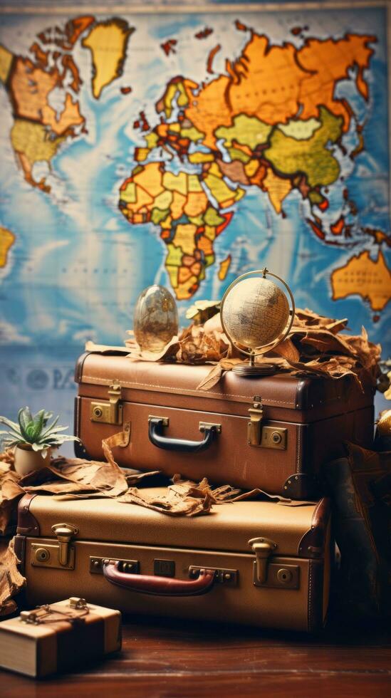 Travel inspiration. passports and luggage photo