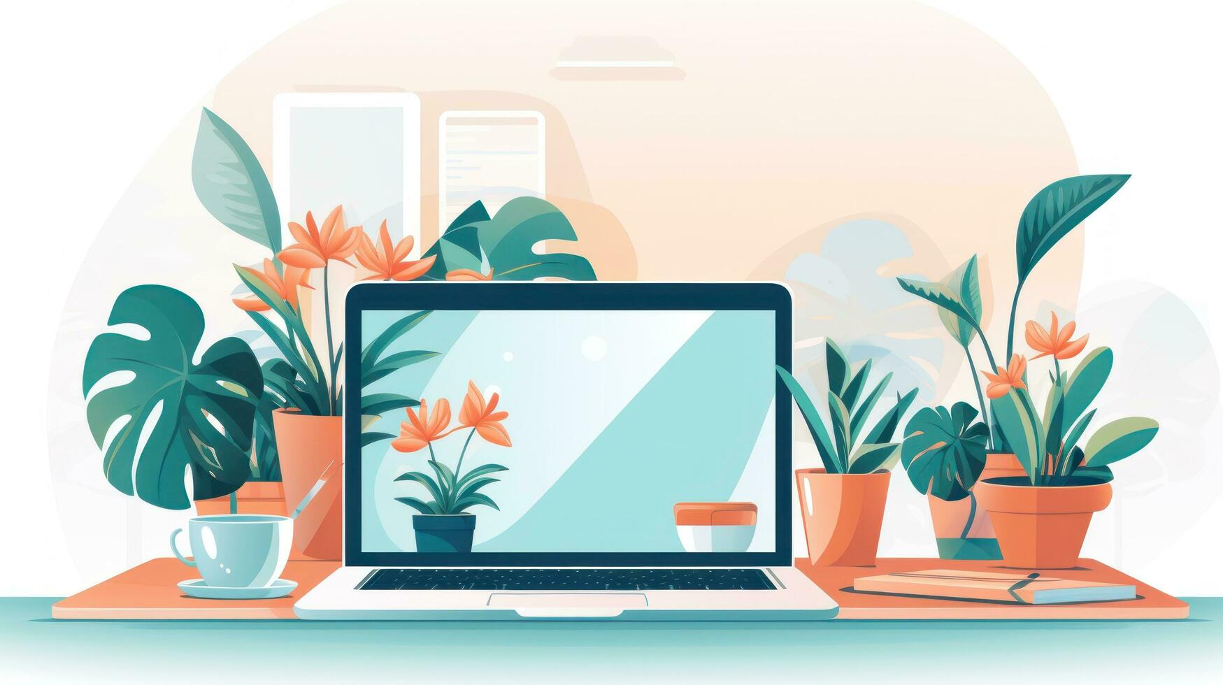 Work from home - Remote work setups and technology photo