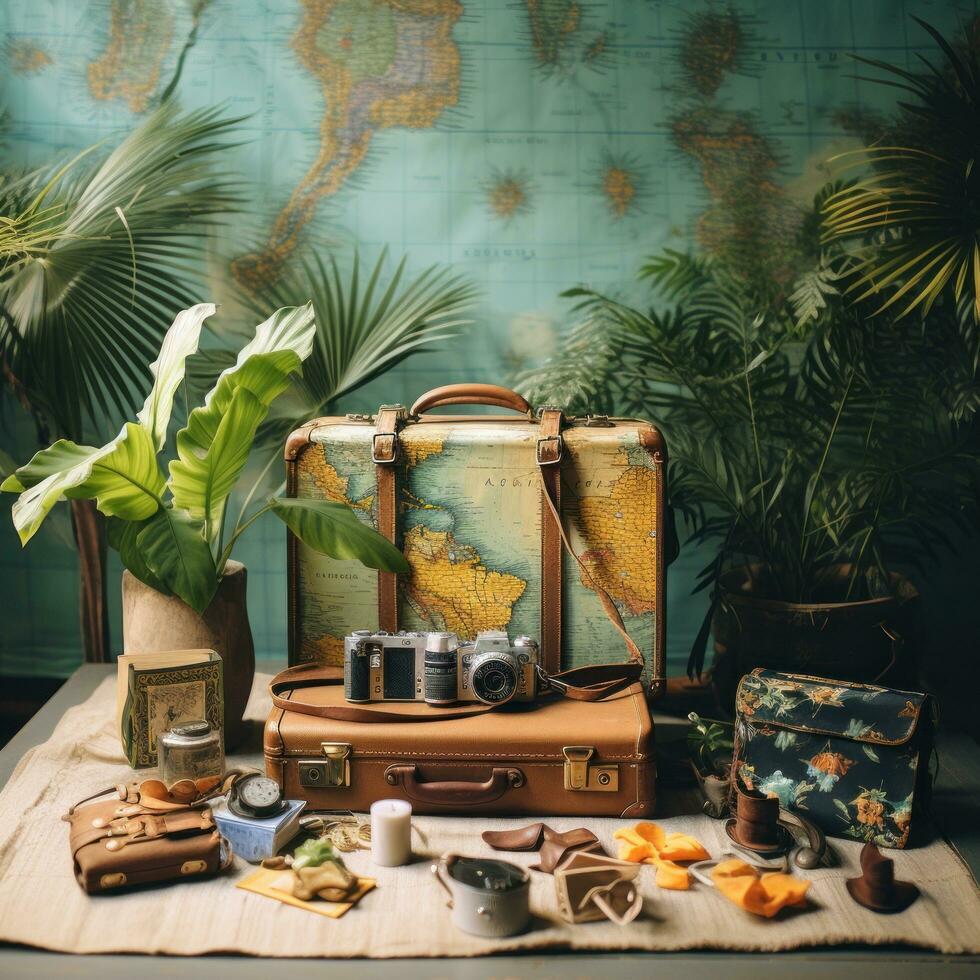 Travel inspiration. passports and luggage photo