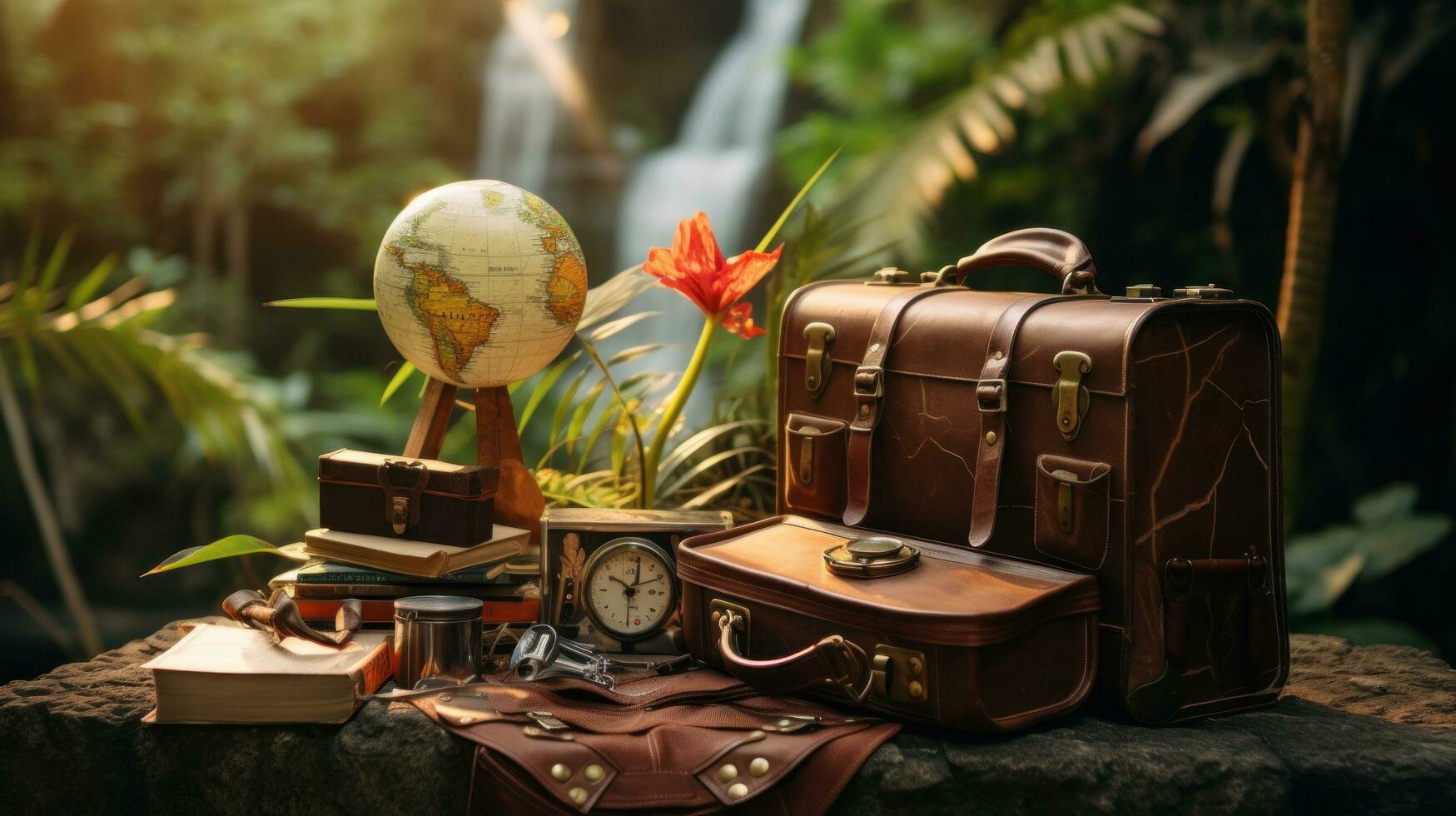 Travel inspiration. passports and luggage photo