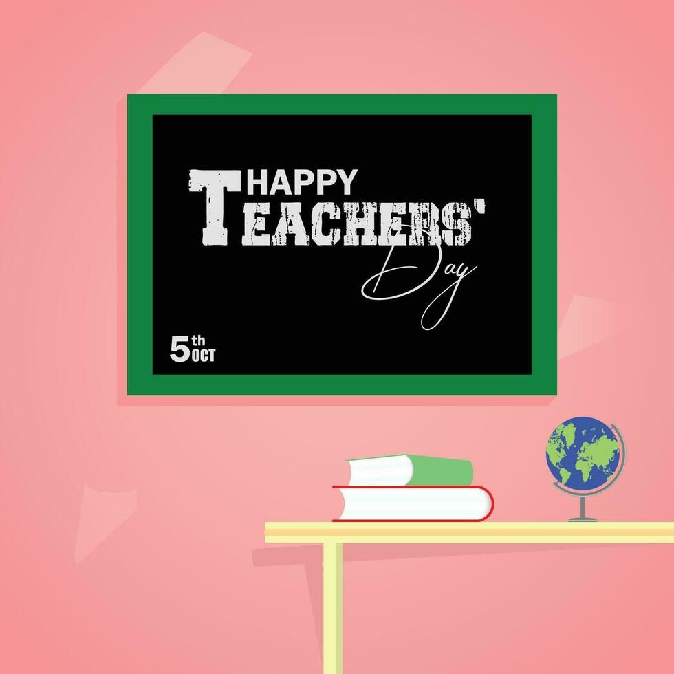 Happy teachers' day post or background vector illustration