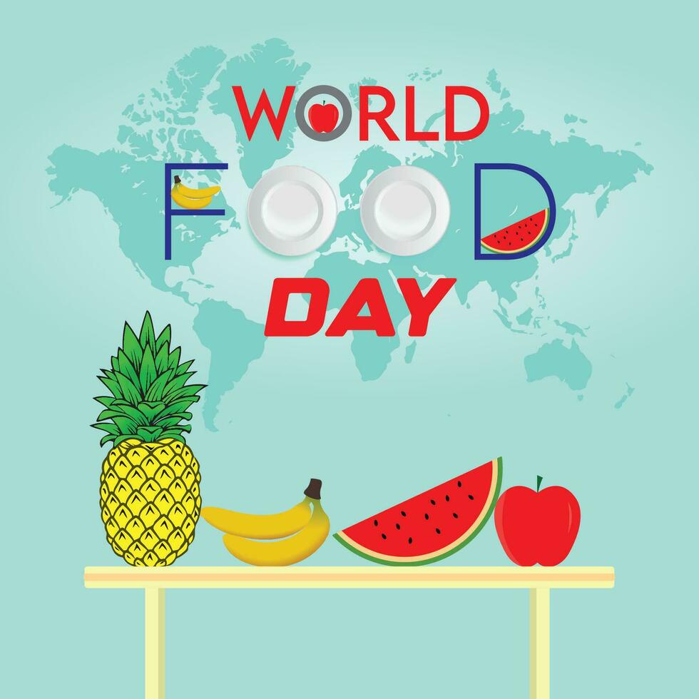 world food day post and background vector