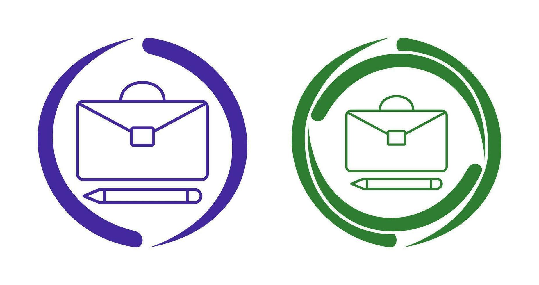 Briefcase and Pen Vector Icon
