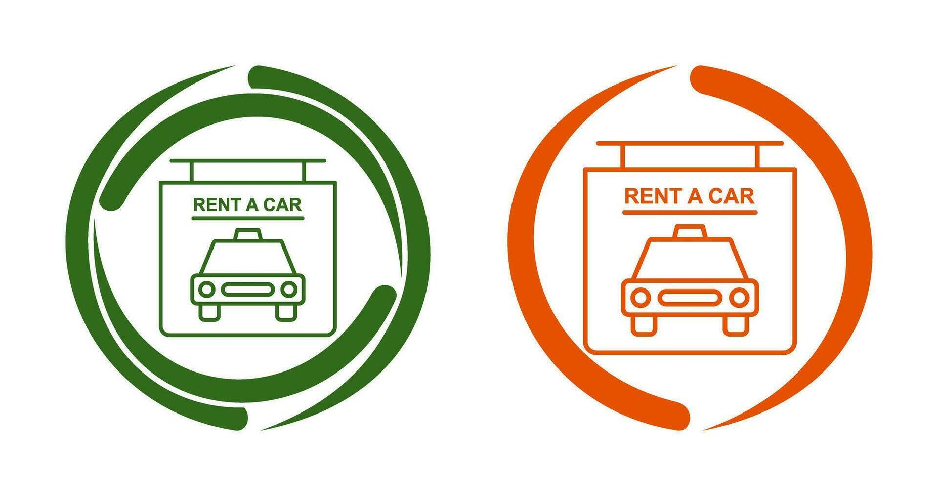 Rent a Car Vector Icon