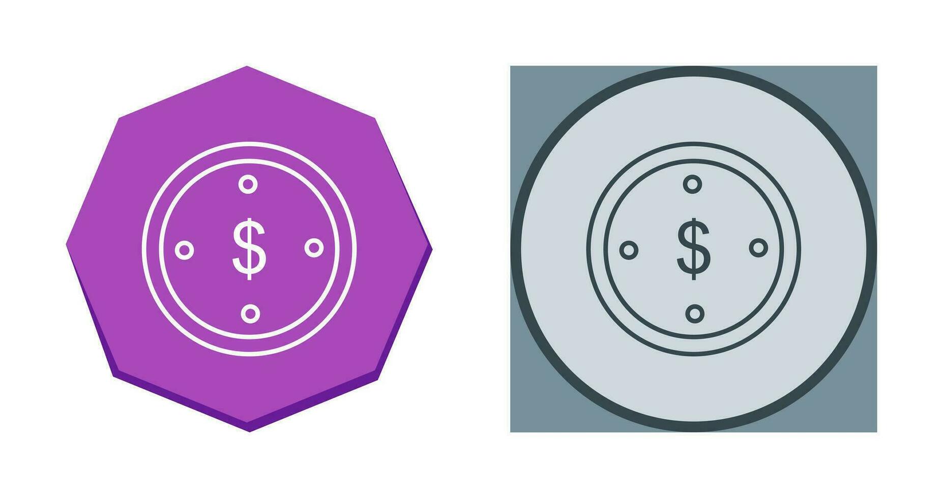 Dollar Coin Vector Icon