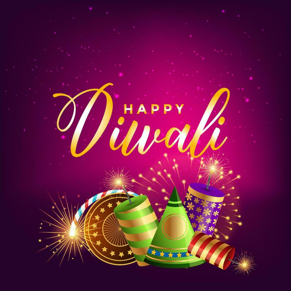 Happy Diwali Beautiful Calligraphy Vector Design