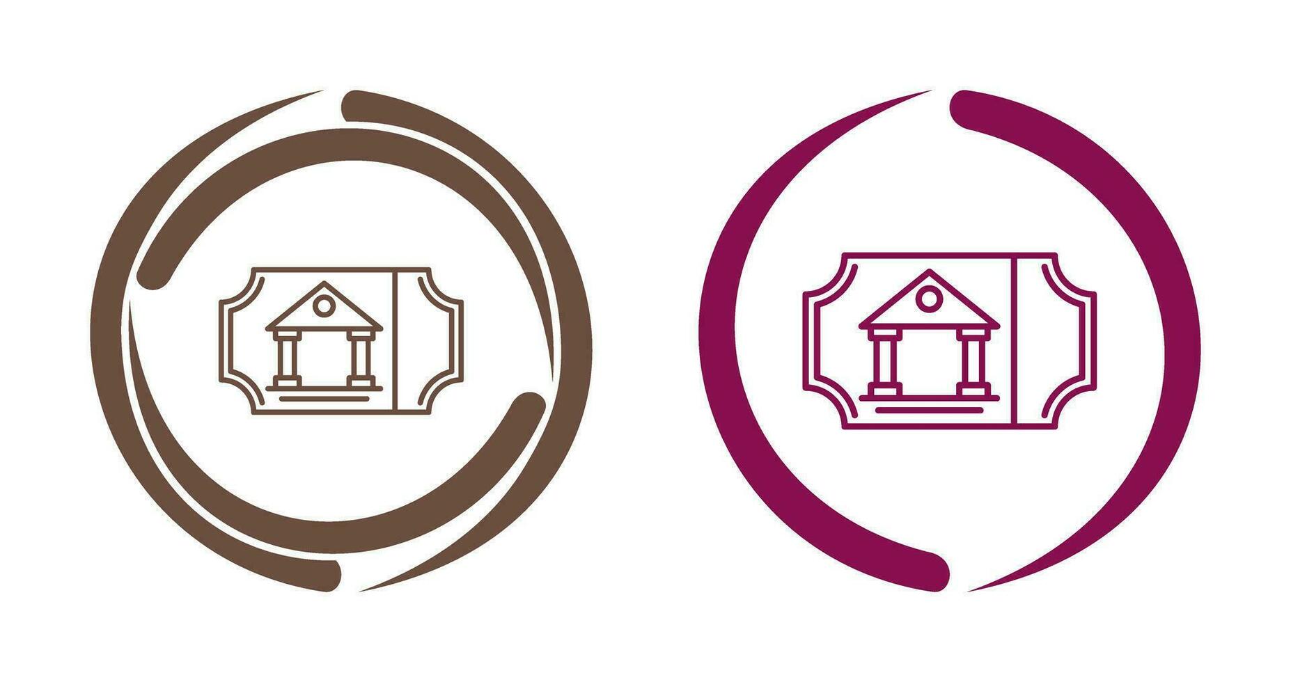Museum Ticket Vector Icon