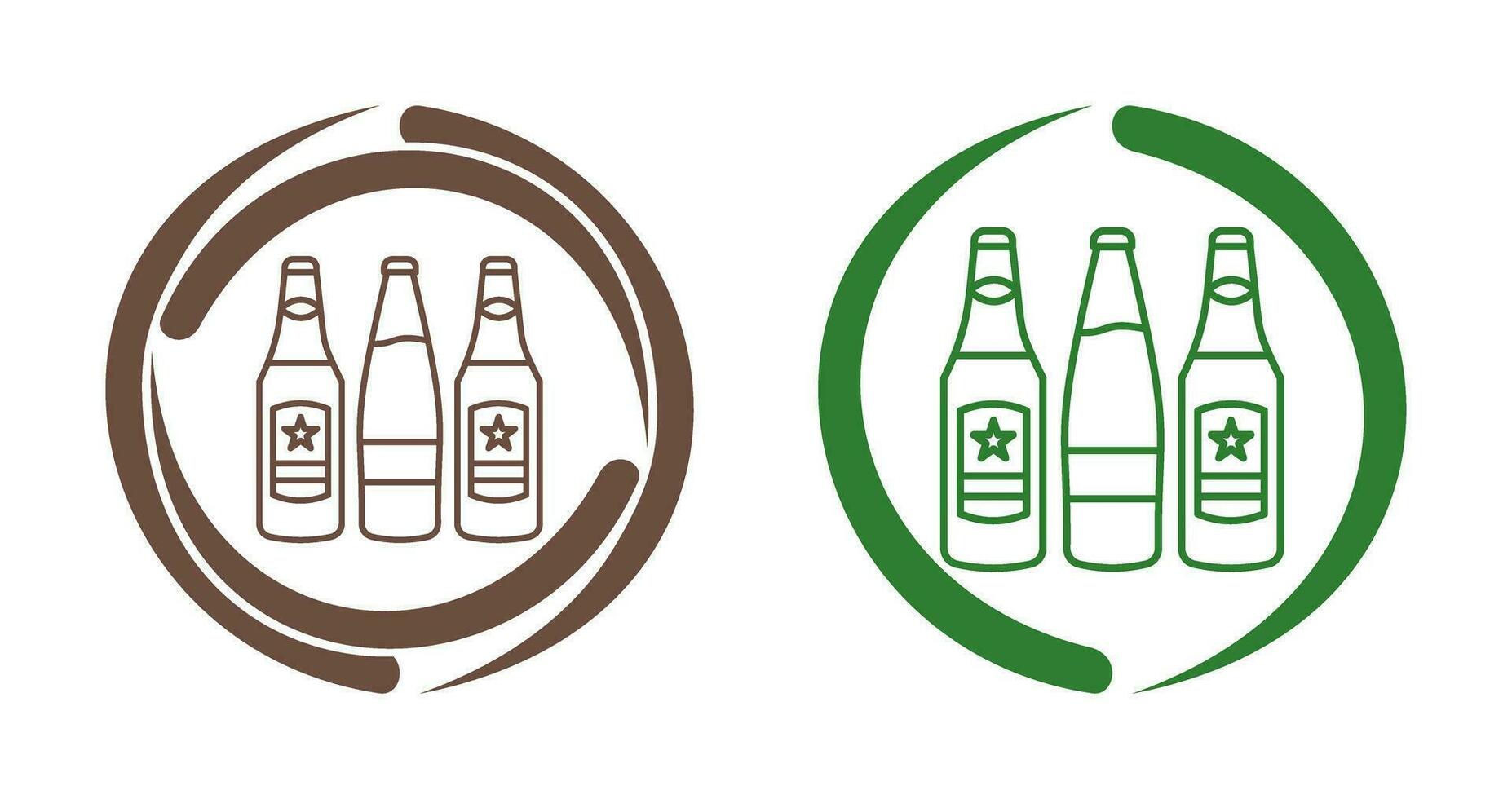 Beer Bottles Vector Icon
