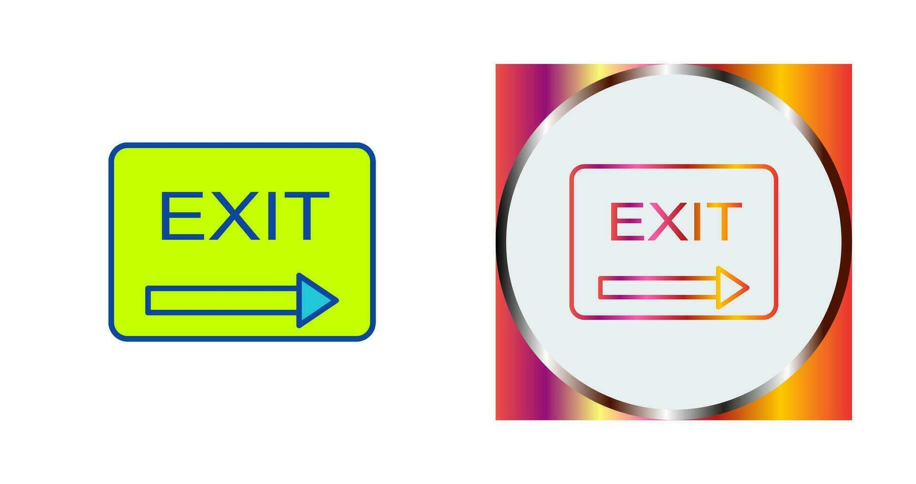 Unique Exit Vector Icon