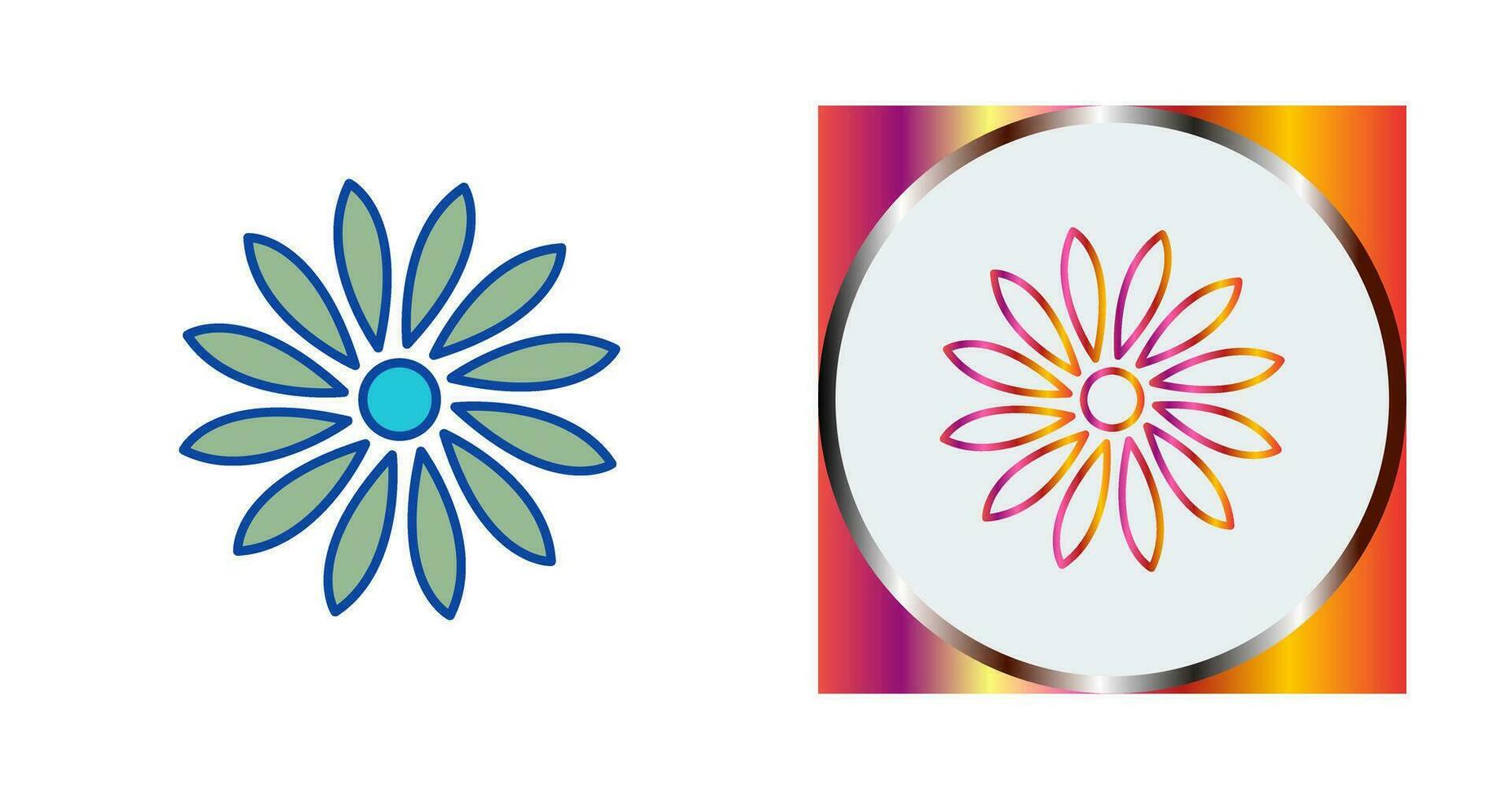 Unique Flower Vector Icon