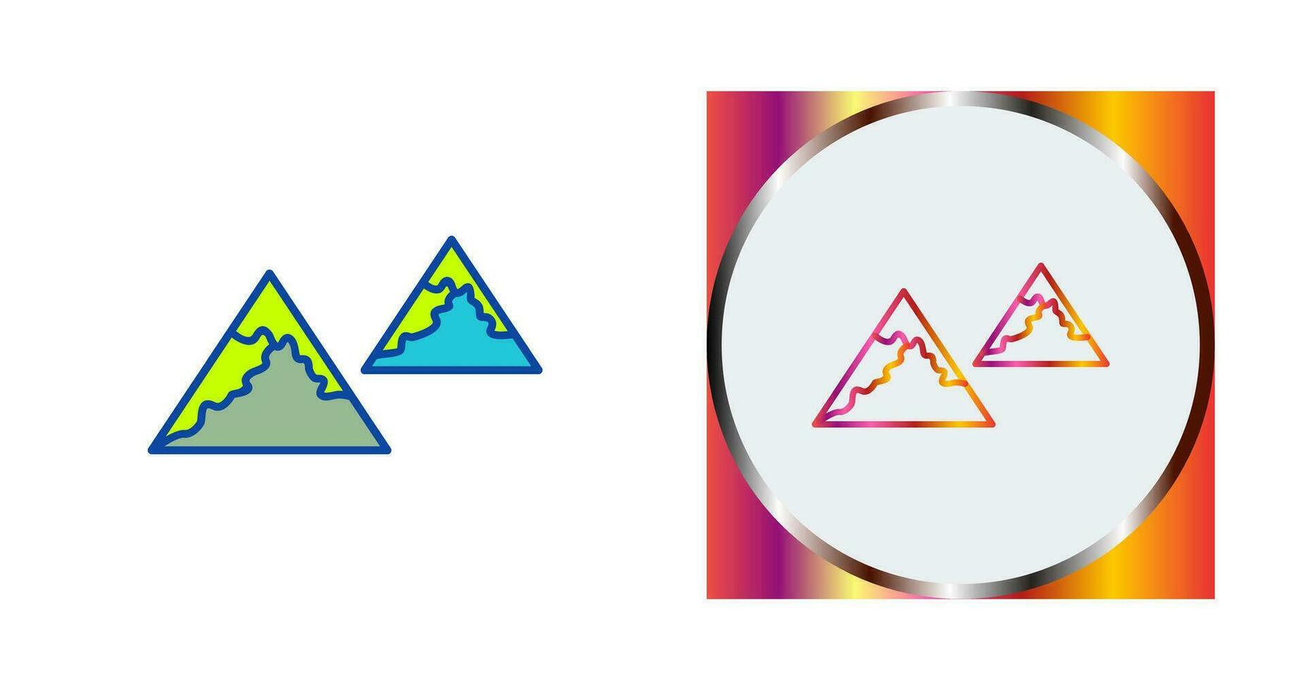 Unique Mountains Vector Icon