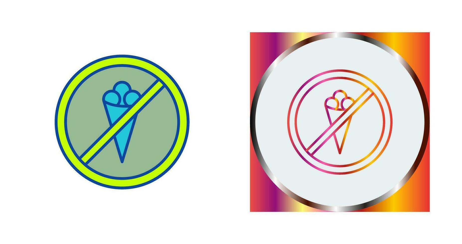 No Icecream Vector Icon