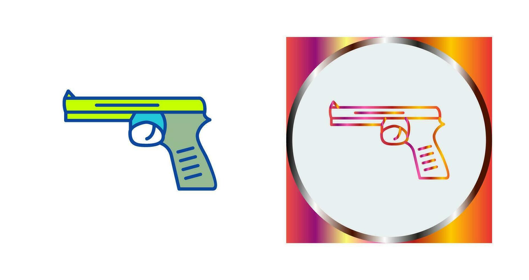 icono de vector de pistola única