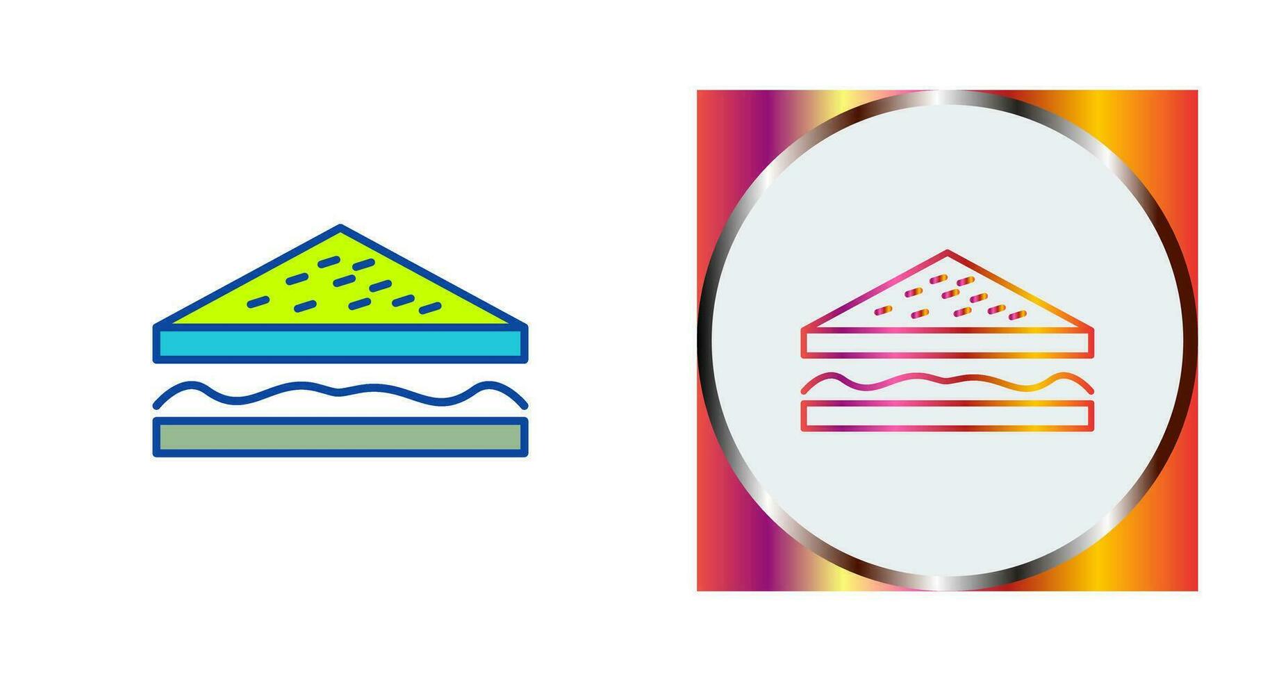 Unique Sandwich Vector Icon