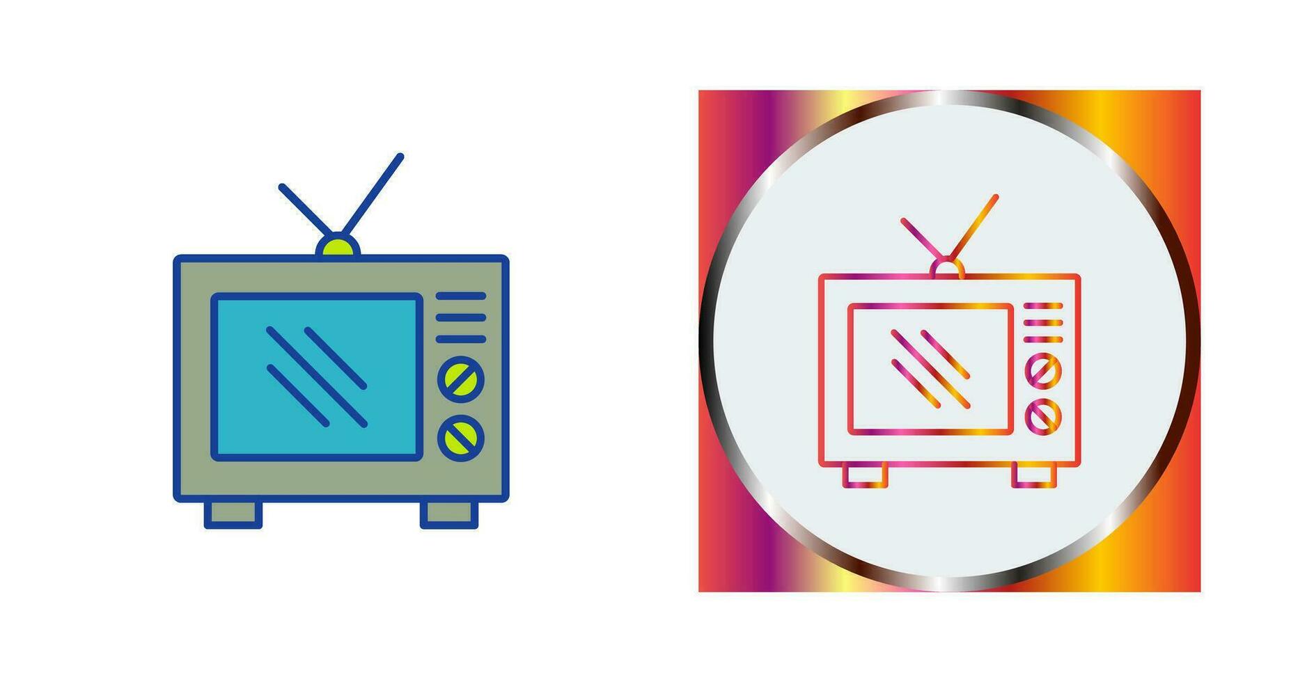 Old TV Vector Icon