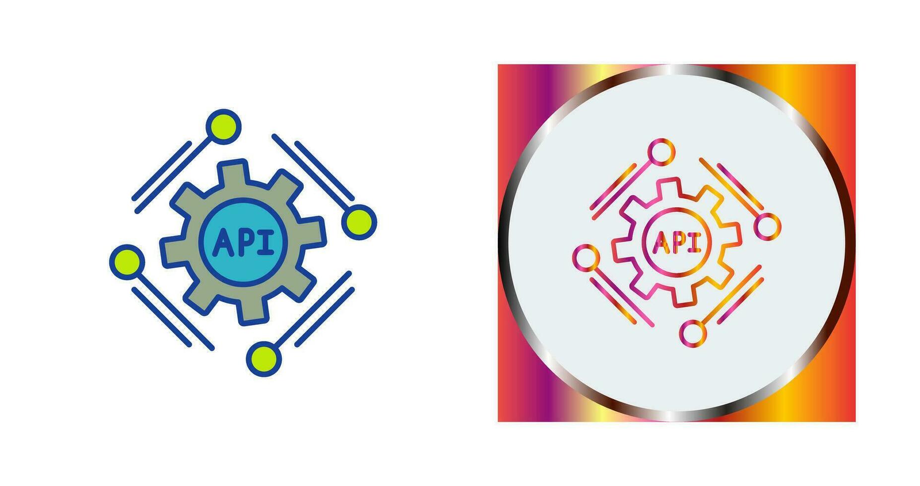 icono de vector de api