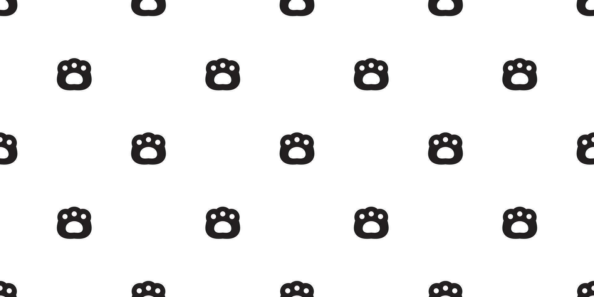 oso pata sin costura modelo perro vector polar oso huella bufanda aislado dibujos animados repetir antecedentes loseta fondo de pantalla garabatear ilustración diseño