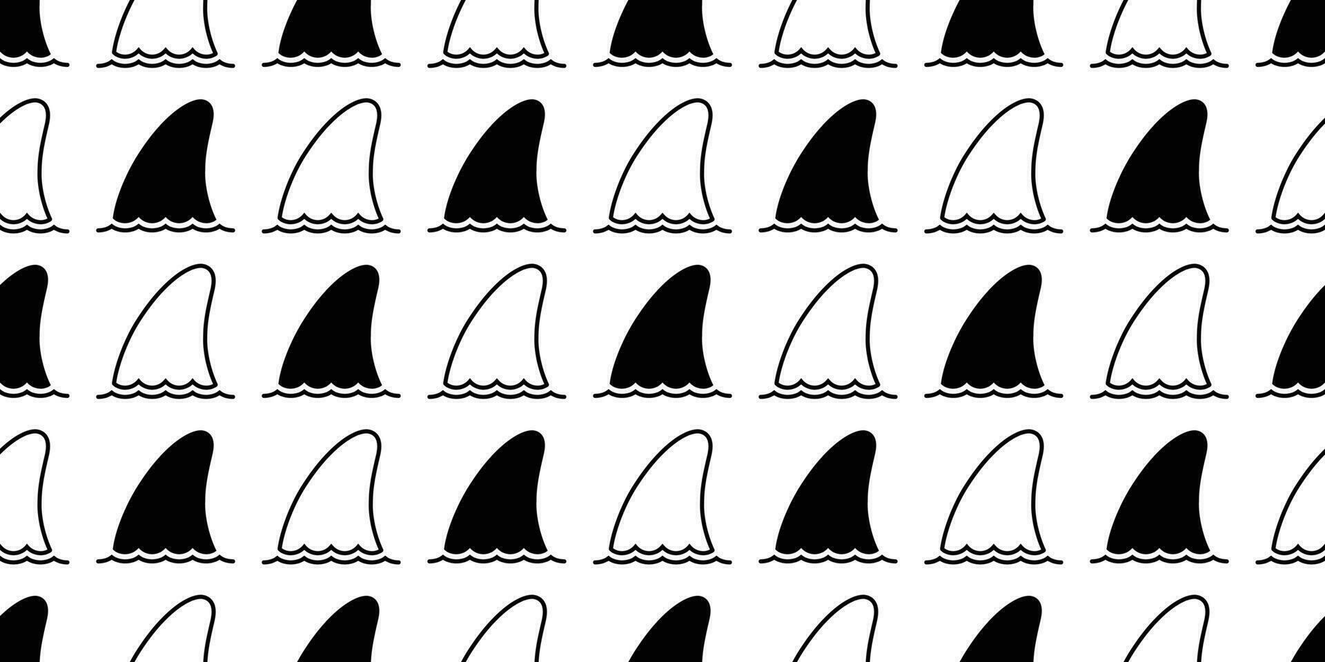 shark fin seamless pattern vector dolphin fish whale scarf isolated repeat wallpaper tile background animal cartoon illustration ocean sea design