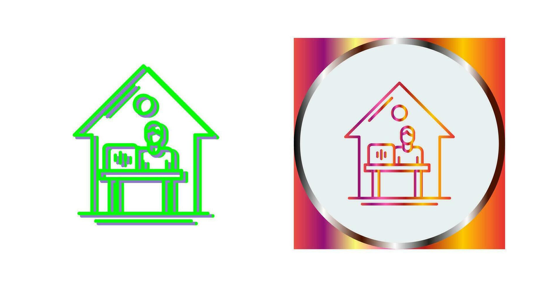 Work At Home Vector Icon