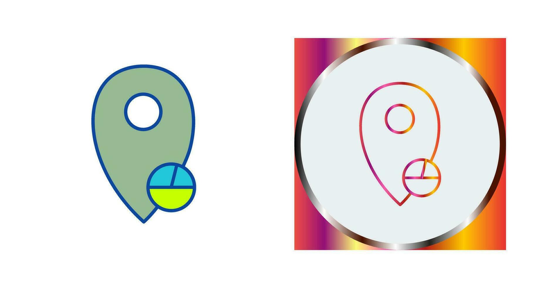 Location Statistics Vector Icon