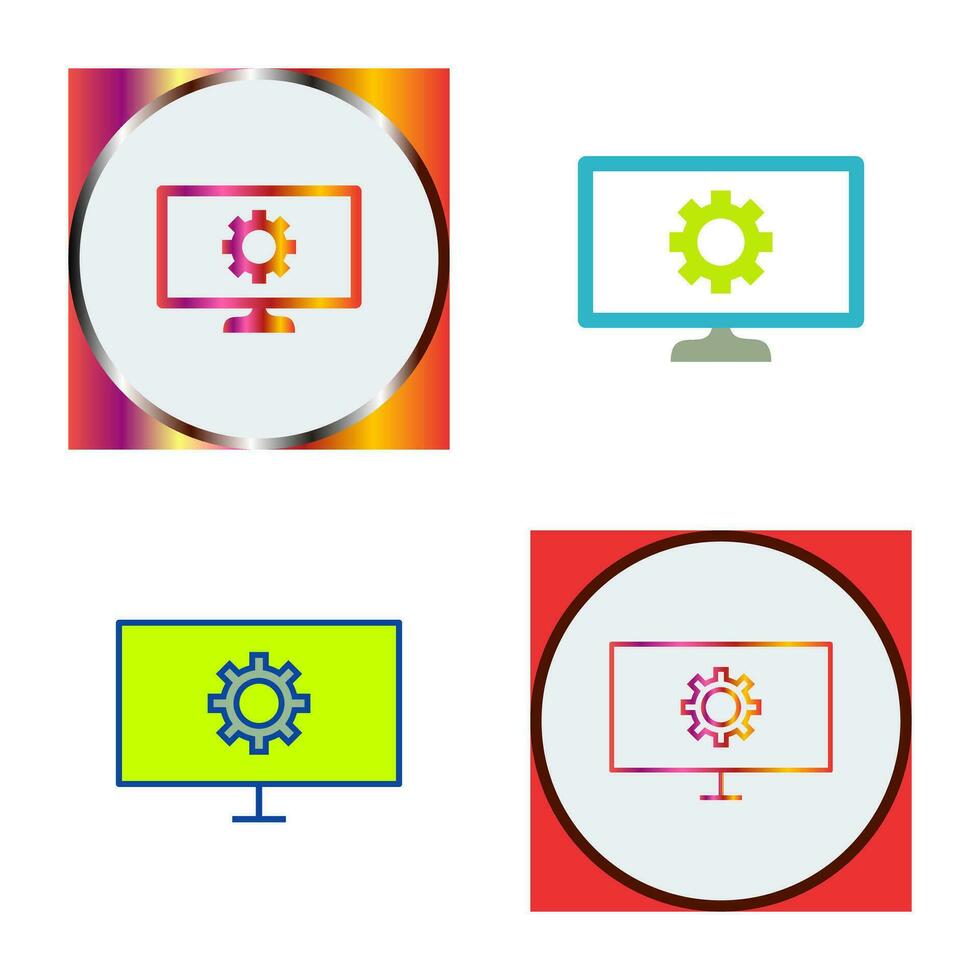 Unique Network Settings Vector Icon
