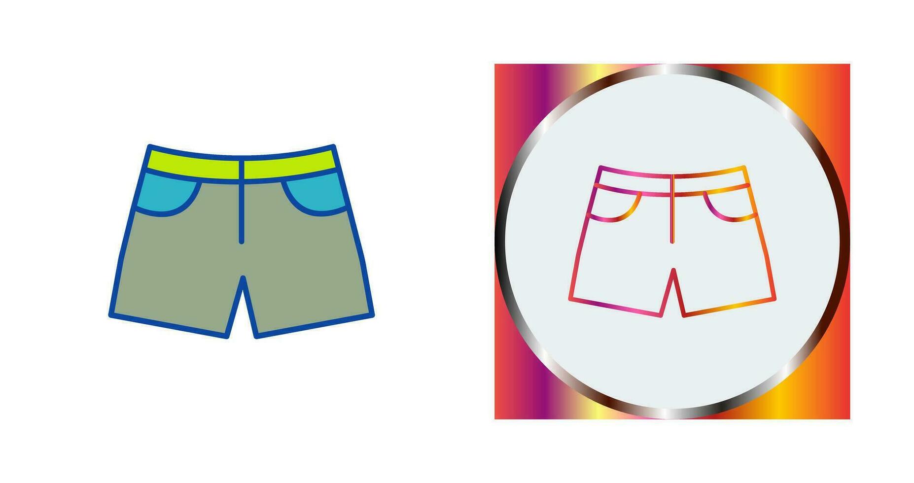 icono de vector de pantalones cortos