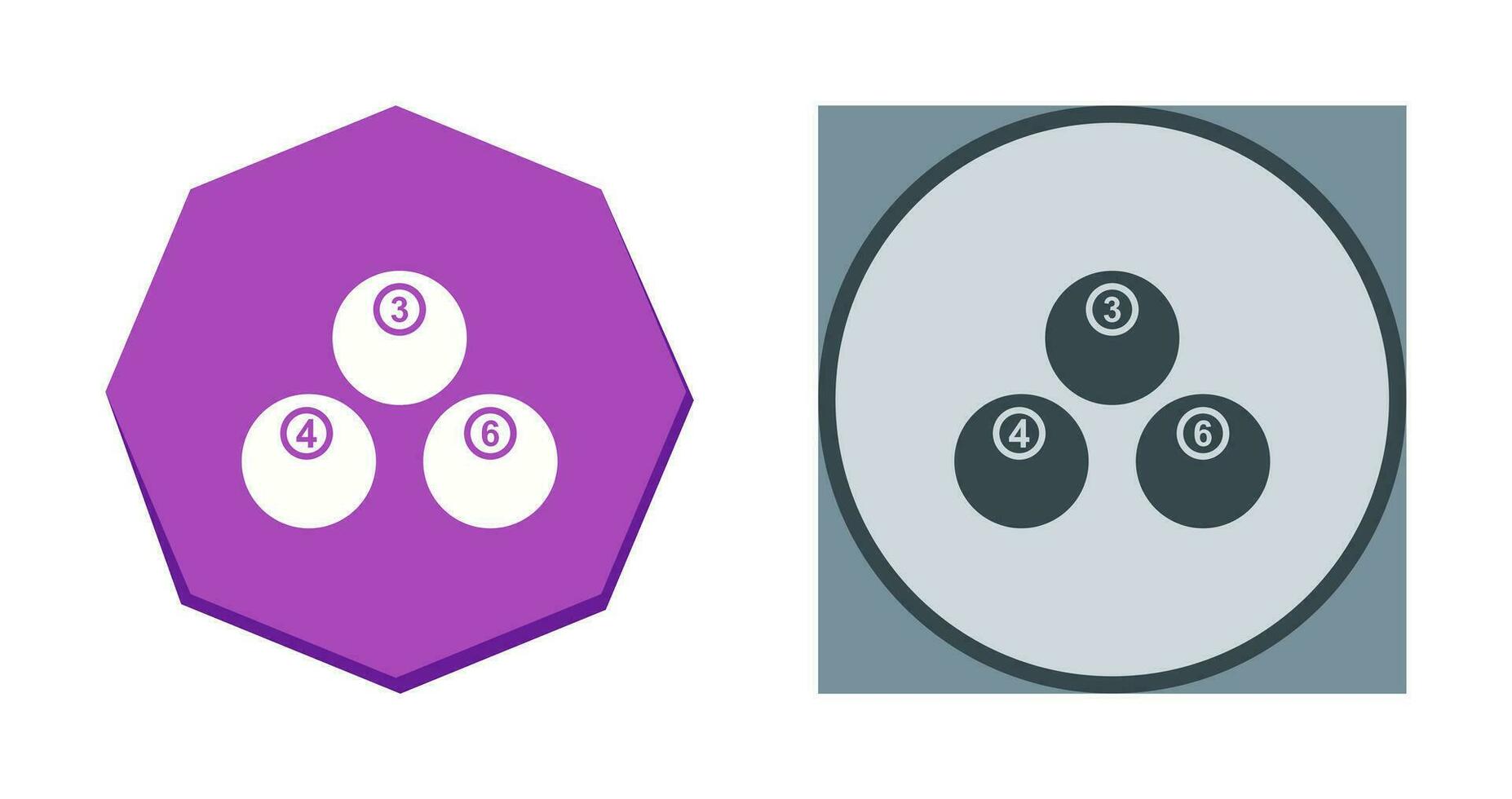 Unique Snooker Balls Vector Icon