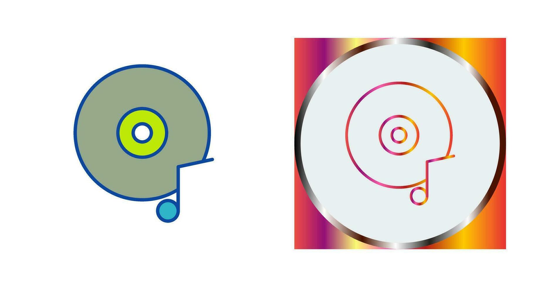 icono de vector de cd de música