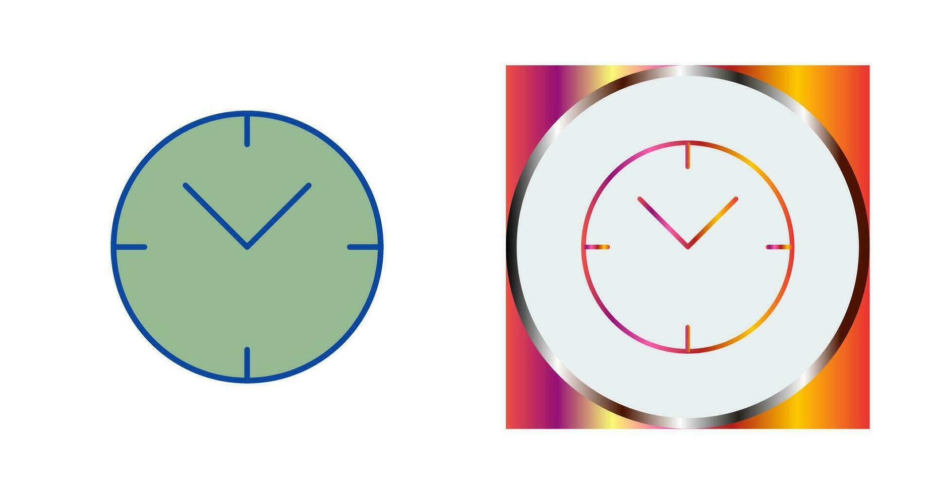 Unique Clock Vector Icon
