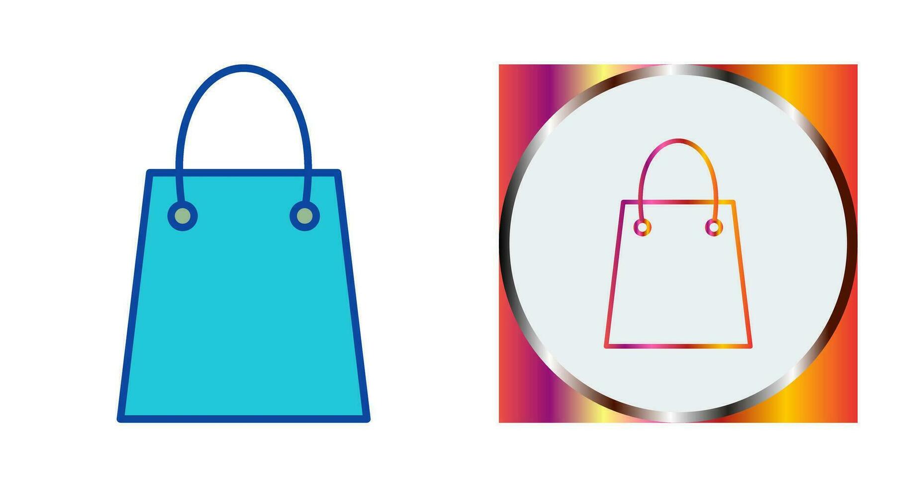 icono de vector de bolsa de compras única