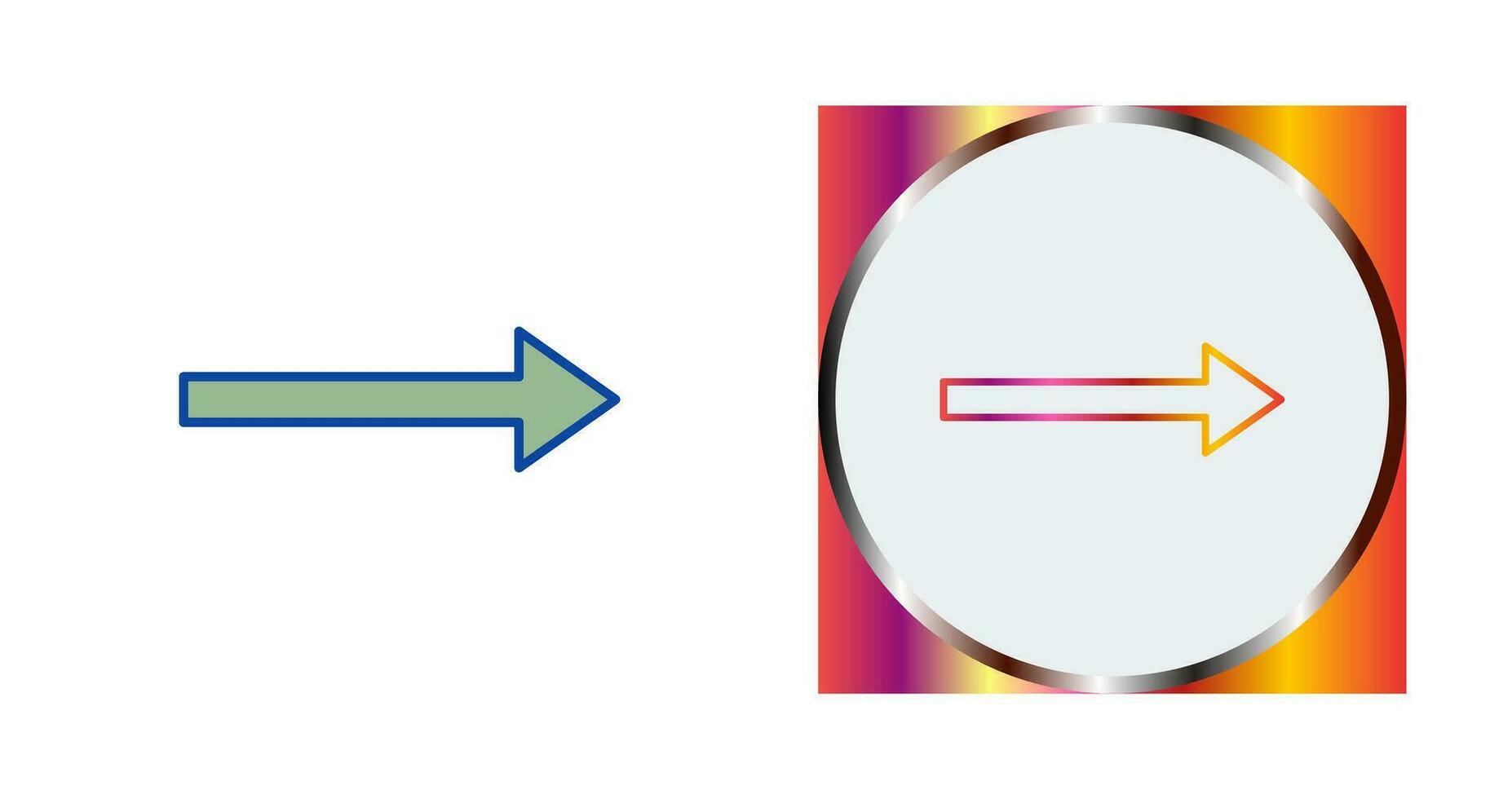Unique Right Arrow Vector Icon