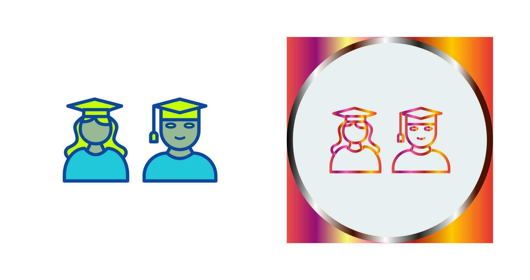 Unique Graduates Vector Icon