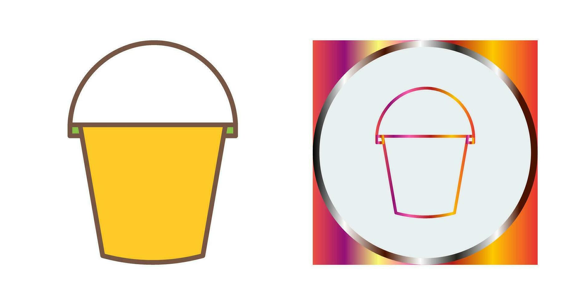 Water Bucket Vector Icon