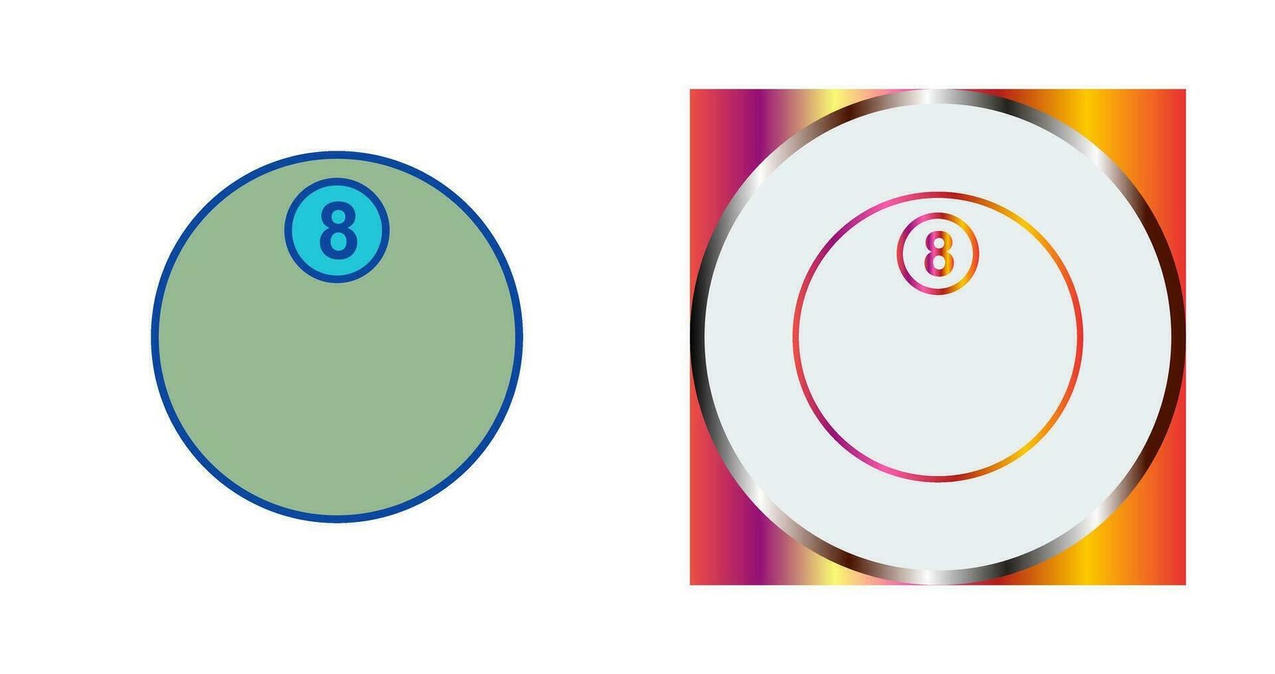 Unique Eight Ball Vector Icon