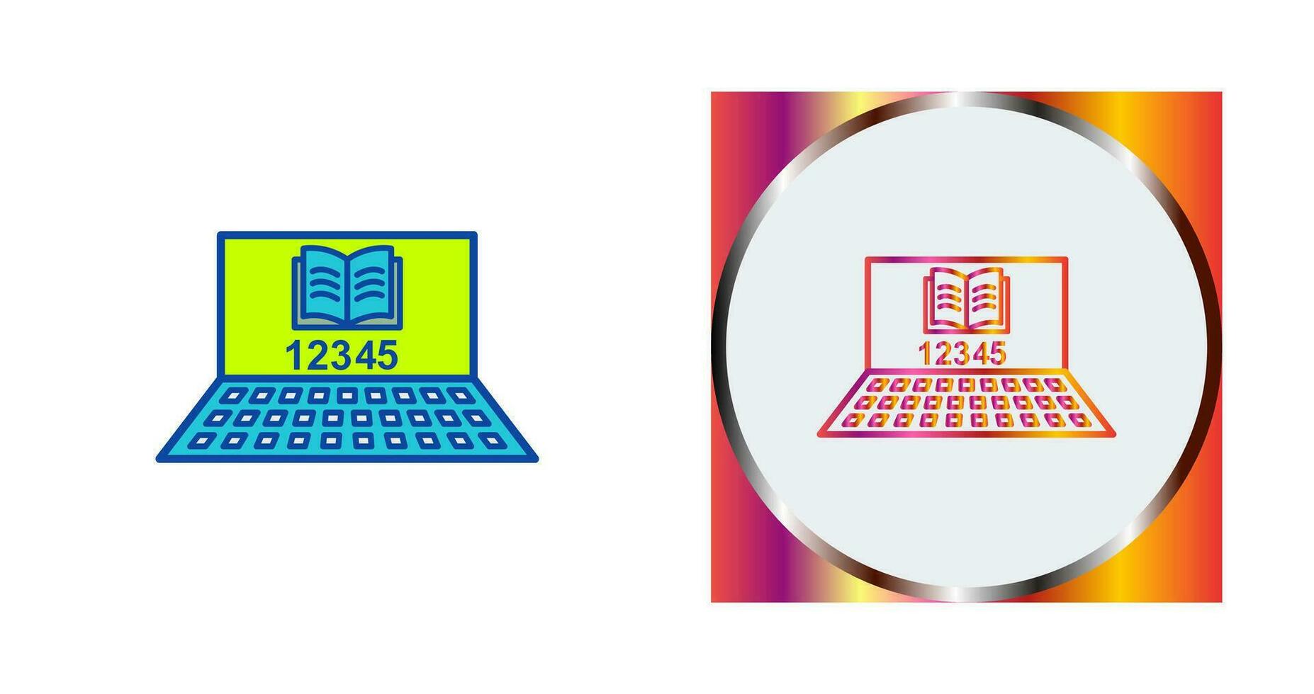 Unique Online Study Vector Icon