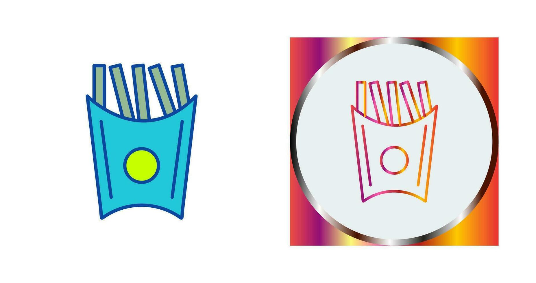 Unique French Fries Vector Icon